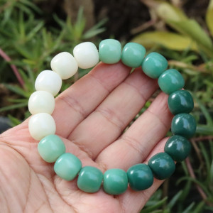 Natural White Jade Bodhi Bracelet