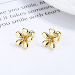 Women's Five Petal Flower Bud Thread Minimalist Personality All-match Temperament Earrings