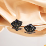 Vintage Electroplated Zircon Earrings Light Luxury