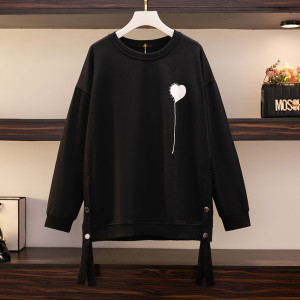 Large Women's Round Neck Pullover Women