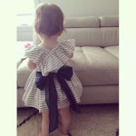 2021ins explodes, baby girl, baby stripe dress, shorts suit, princess skirt, big bow knot