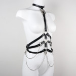 PU Material Chain Adjustable Leather Strap Binding Garment