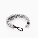 999 Sterling Silver Wheat Ear Bracelet For Men's Personalized Fashion Beading