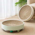 Crumb-free Cat Toy Corrugated Bowl-shaped Three-in-one Multifunctional Cat Scratch Board