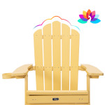 TALE Folding Adirondack Chair With Pullout Ottoman With Cup Holder, Oaversized, Poly Lumber, For Patio Deck Garden, Backyard Furniture, Easy To Install,.Banned From Selling On Amazon