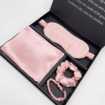 Real Silk Eye Mask Scrunchie 22 M Rice Pillowcase Gift Box