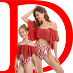 Swimsuit Printed High-waist Bikini Parent-child Swimwear