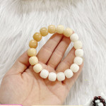 Natural White Jade Bodhi Bracelet