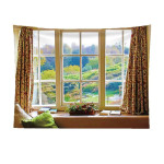 False Window Window Scenery Background Cloth