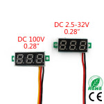 0.28 Inch Ultra-small Digital DC Voltmeter Digital Display Adjustable