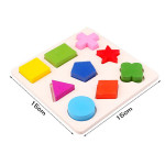 Children's Shape Recognition Board Educational Toys Montessori Puzzle Equal Points 3D Puzzle Model Puzzle