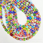 Bouquet Mille-fleurs Glass Straight Hole Beads String Material