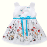 Little girl white floral butterfly skirt baby dress Princess