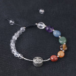 Natural Stone Colorful Crystal Braided Women's Amethyst Bracelet Hand String