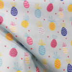 Fruit Loquat Strawberry Pineapple Banana Printing Cotton Fabric