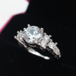 Ebay hot selling diamond hand ornaments wholesale high grade eight heart eight arrow zircon engagement ring