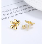 Women's Five Petal Flower Bud Thread Minimalist Personality All-match Temperament Earrings