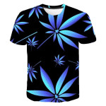 Men Casual Hawaiian Short Sleeve Printed T Shirt