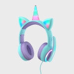 Glowing Bluetooth Headset Cat Ear Children's Headphones Crown Headset