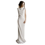 Light Wedding Dress, Satin,Slim And Thin, Bridal Halter Evening Dress