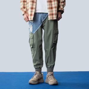 Men's Trousers With Multi-pocket Overalls