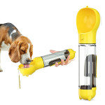 Portable Cat Dog Water Bottle Food Feeder Drinker Poop Dispenser 3 In 1 Leak-proof Multifunctional Dog Water Bottle