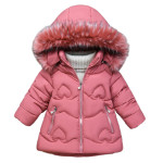 Thicken warm girls' cotton coat