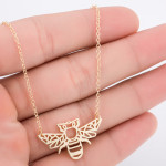 New Pendant Necklace Ins Personalized Hollowed-out Little Bee