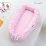 Ins South Korea Portable Baby Bed In Bed Cotton Solid Color