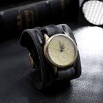 Men's Wide Leather Watch Vintage Bracelet