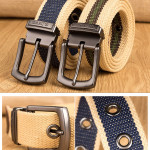 Outdoor Thickened Men's Pin Buckle Canvas Belt