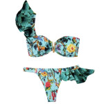 Heavy Industry Print Bikini Ladies Swimsuit Backless