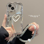 Suitable For 15 Phone Case IPhone14promax Three-dimensional Pearls