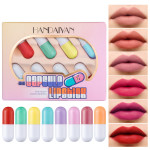 Pill Capsule Lipstick Lip Balm Sample 8 Color Suit