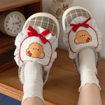 Lovers Cute Cartoon Cotton Slippers Men And Women