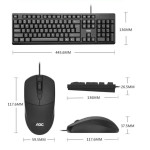 Keyboard And Mouse Set Usb Wired All-in-one Laptop Computer