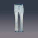 Retro Washed Distressed Trousers Same Style Whiskers