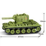 Building Block Military Heavy Tank Small Particle Assembly Children's Puzzle Toy Boy