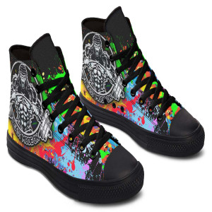 Printed Couple High-top Canvas Shoes