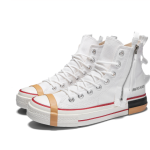 Men High Top Zipper Canvas Shoes