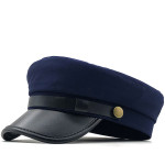 British Vintage Beret PU Leather For Men