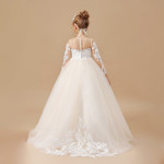 Lace Pearl Dress Satin Skirt Wedding