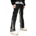 Men's High Street Design Stitching Camouflage Jeans