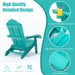 TALE Folding Adirondack Chair With Pullout Ottoman With Cup Holder, Oaversized, Poly Lumber, For Patio Deck Garden, Backyard Furniture, Easy To Install,.Banned From Selling On Amazon