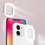 Compatible with Apple, Compatible with Apple , New Ring Flashing Light Mobile Phone Case Net Celebrity Live Selfie Beauty Supplement Light Iphone12 Mobile Phone Protective Case