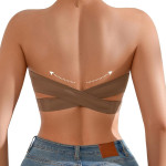 Women's Strapless Bra Cross No Steel