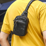 Fashion Chest Bag Men's Small Leather