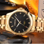 Luxury Brand Man Gold Dress Watches Stainless Steel