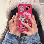 Embroidered Love Cherry Patch Phone Case