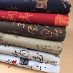 Cotton Linen Calico Chinese Calligraphy